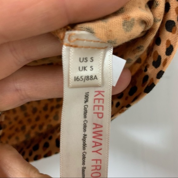 Anthropologie Merci Animal Print/ Spotted Cropped Graphic T Shirt NWT - Picture 3 of 5